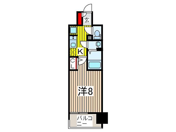 オーパスホームズ川口 804｜埼玉県川口市本町３丁目(賃貸マンション1K・8階・25.39㎡)の写真 その2