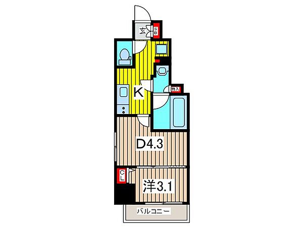 ザ・パークハビオ川口 1001｜埼玉県川口市本町４丁目(賃貸マンション1DK・10階・27.96㎡)の写真 その2