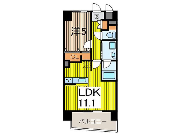 ベル・メゾン 507｜埼玉県川口市上青木１丁目(賃貸マンション1LDK・5階・40.03㎡)の写真 その2