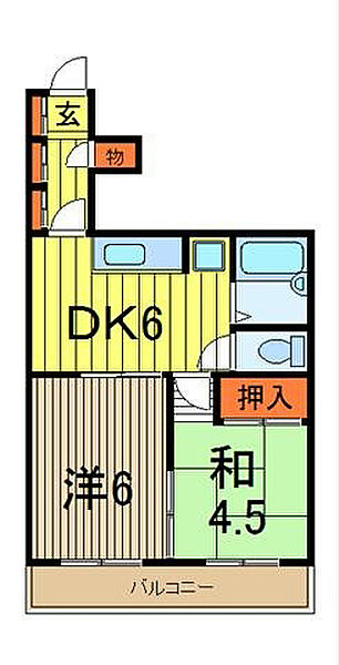タカラサンロージェ 505｜埼玉県川口市本町３丁目(賃貸マンション2DK・5階・41.00㎡)の写真 その2