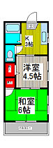 三晃ハイツIII 303 ｜ 埼玉県蕨市塚越３丁目（賃貸マンション2K・3階・28.35㎡） その2