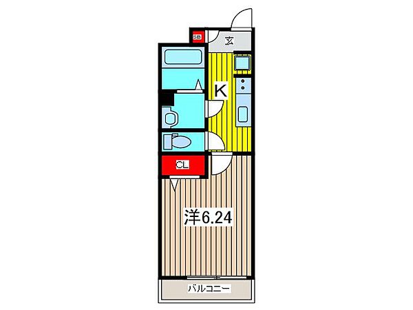 ヴィラ川口元郷 311｜埼玉県川口市元郷５丁目(賃貸アパート1K・3階・22.35㎡)の写真 その2