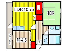 コーポラス日和 503 ｜ 埼玉県戸田市喜沢２丁目（賃貸マンション2LDK・5階・50.86㎡） その2