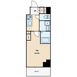アーバンパーク川口並木 4階1Kの間取り