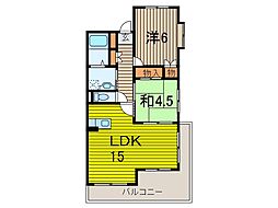 リヴィエール　I 5階2LDKの間取り
