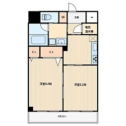 ザ・ウエストスクエア 2Kの間取図画像