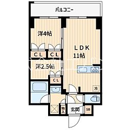 LIME RESIDENCE KAWAGUCHI EAST 2LDKの間取図画像