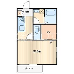 ダイワレジデンス川口 201 2階1Kの間取り