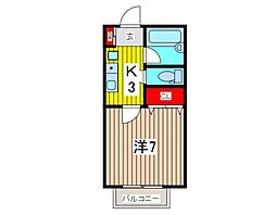 ドミール里 1Kの間取図画像