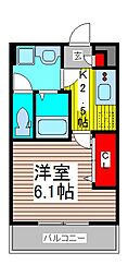 リブリ・Kawaguchi 1Kの間取図画像