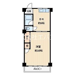 大辰マンション 1DKの間取図画像