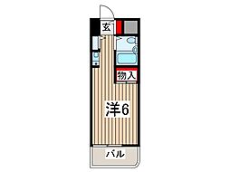 J-フラッツ川口本町 1Kの間取図画像
