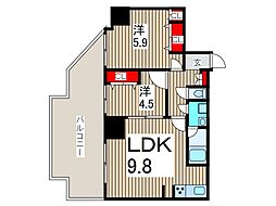 フェリーチェ川口 2LDKの間取図画像