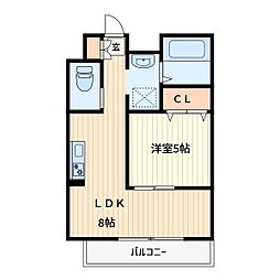 フルレゾン 1LDKの間取図画像