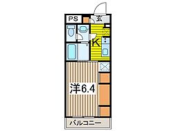 リブリ・マルエシティー 1Kの間取図画像
