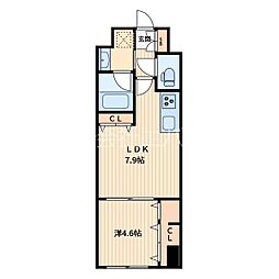 BELAIR川口元郷 1LDKの間取図画像