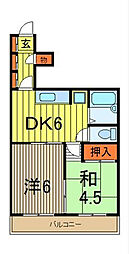 タカラサンロージェ 2DKの間取図画像