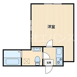 MILKOCOテラス西川口 1Kの間取図画像