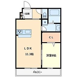 リブリ・ラ・ソーレ 1LDKの間取図画像