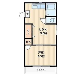 ダイシンコーポ 1LDKの間取図画像