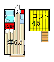 アベニュー光 ワンルームの間取図画像