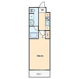 ジェノヴィア西川口 1Kの間取図画像