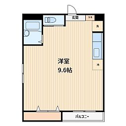 ウェストシティタワーズ ワンルームの間取図画像