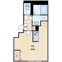 川口市中青木1丁目マンション ワンルームの間取図画像