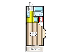 須田ビル 1Kの間取図画像
