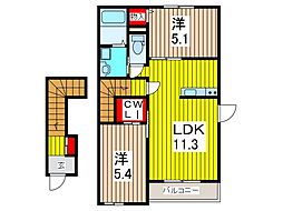 ガーデン 1LDKの間取図画像