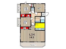 ブルールイイヅカ 2SLDKの間取図画像