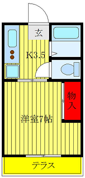 キャッスルロード芝 ｜埼玉県川口市大字芝(賃貸アパート1K・2階・23.80㎡)の写真 その2