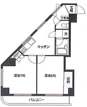 シリウス戸田  ｜ 埼玉県戸田市中町2丁目（賃貸マンション2K・5階・44.42㎡） その2