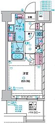 GENOVIA 川口元郷 5階1Kの間取り