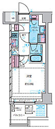 GENOVIA川口元郷 4階1Kの間取り