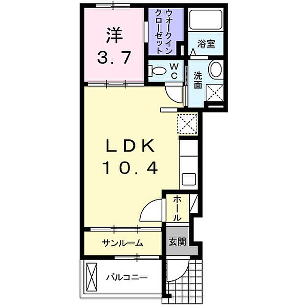 エージ　シュート 104｜千葉県松戸市松飛台(賃貸アパート1LDK・1階・37.93㎡)の写真 その2