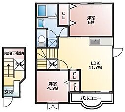 間取図画像 2LDK