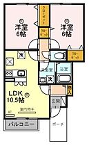 ローズコート杉立Ｂ棟 105 ｜ 滋賀県彦根市高宮町（賃貸アパート2LDK・1階・52.39㎡） その2