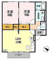 ウエストヴィレッジ 101 ｜ 滋賀県愛知郡愛荘町愛知川（賃貸アパート2LDK・1階・55.17㎡） その2