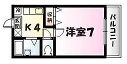 ＳＯＵＴＨ　ＷＩＮＧ 1階1Kの間取り