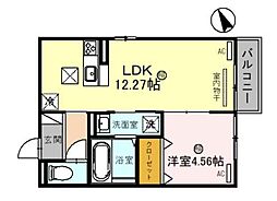 ロイヤルメゾンＨＹＳ 1階1LDKの間取り