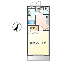 マコズ・アベニュー 1Kの間取図画像