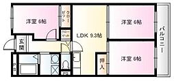 リバノースビル2 3LDKの間取図画像