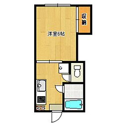 フォーブル和泉 1Kの間取図画像