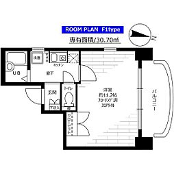 ステージファースト笹塚 1Kの間取図画像