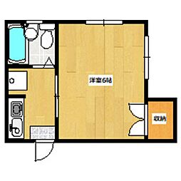 コーポラス和泉 1Kの間取図画像