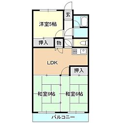 メゾン土浦 3DKの間取図画像