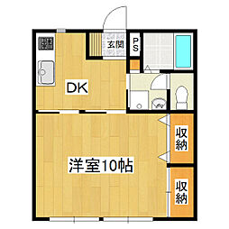 アーティスメゾン 1DKの間取図画像