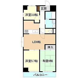 ロイヤルコート和光 3LDKの間取図画像