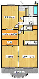 エテルノ・ティエラ1 2LDKの間取図画像